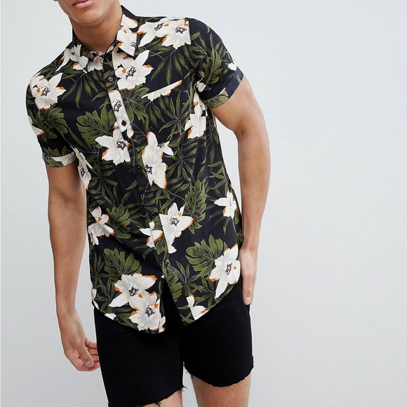 Floral Hawaiian Relaxed Button Down Shirt - Picture 6 of 10